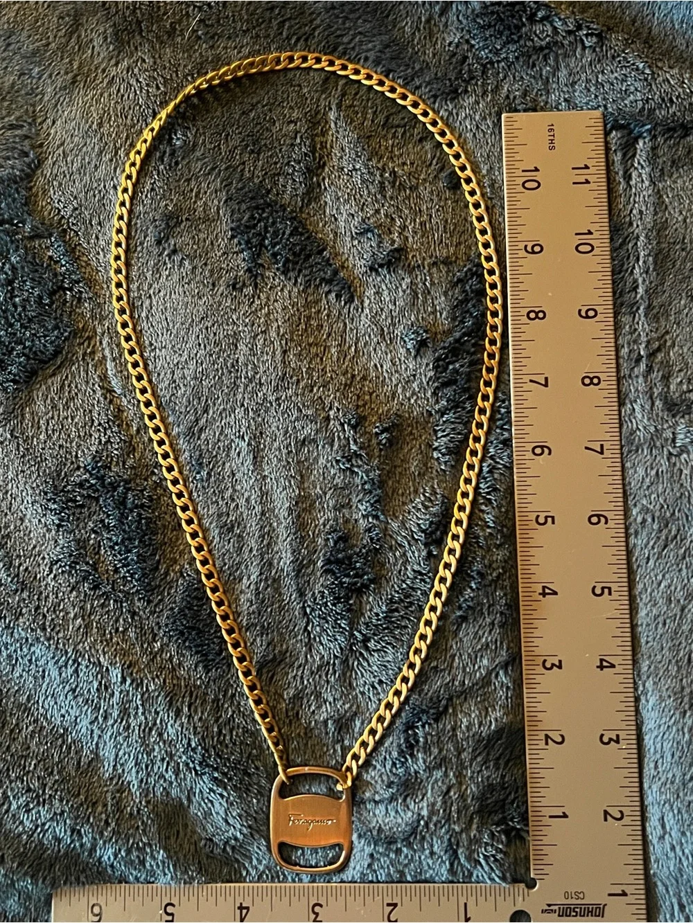 Men’s Ferragamo Hardware Necklace | Bronze 25” Chain